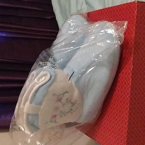 Girls/Women Blue Cowgirl Slipper Boots